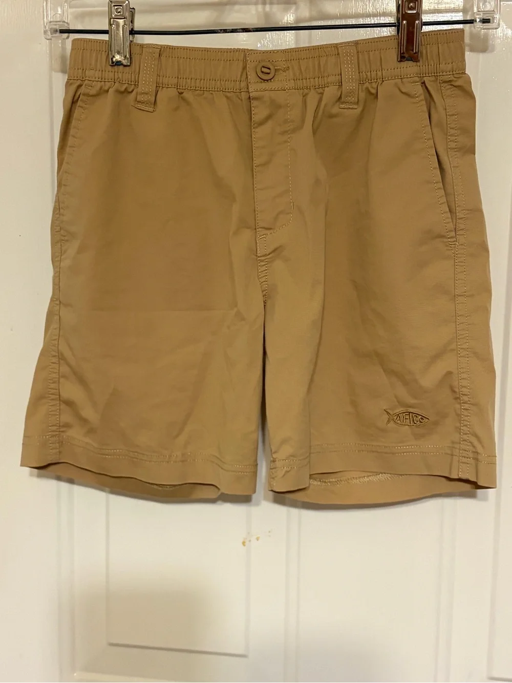 AFTCO Boy's Pristine Khaki-Colored Landlocked Shorts Size Youth Medium